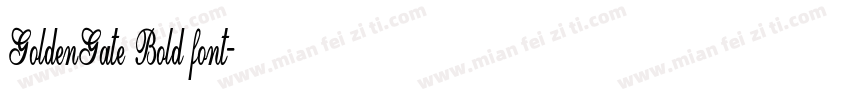 GoldenGate Bold font字体转换
